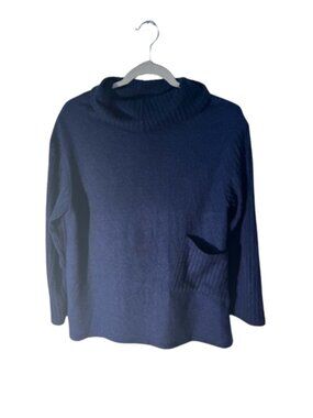 Trisha Tyler Size Small Blue Turtleneck Sweater - GUC